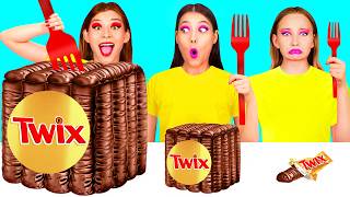 Big, Medium and Small Plate Challenge | Funny Food Recipes by HAHANOM Challenge