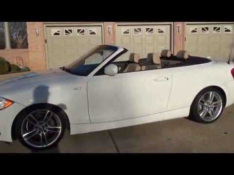 HD VIDEO 2012 BMW 135I M SPORT WHITE CONVERTIBLE NAVIGATION FOR SALE SEE WWW SUNSETMOTORS COM