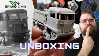 Unboxing WW2 STZ-5 Artillery Tractor and 203mm M1931 (B-4) Howitzer from Bravo Lima Miniatures