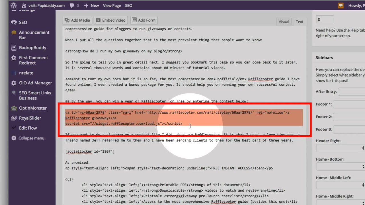 *SOUND WARNING* -- Rafflecopter Demo & Overview Tutorial