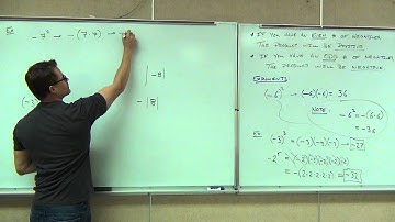 Prealgebra Lecture 2.4: Multiplying and Dividing Integers