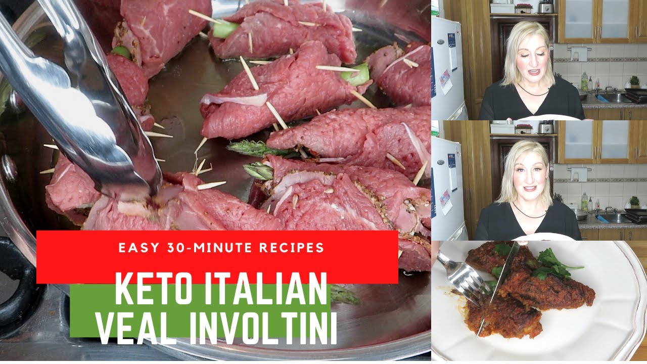 Keto Italian Veal Involtini with tomato Verde Sauce YouTube