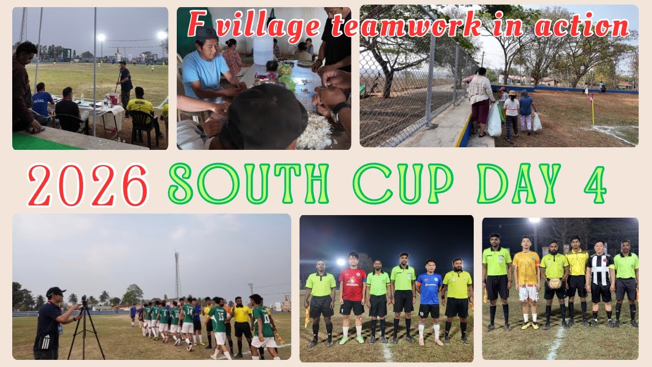 South Cup 2026 – Day 4 ⚽️ | F Village Team’s Daily Ground Cleaning with pride. #tibetanvlogger 