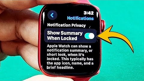 Show Summary Notification When Locked apple watch