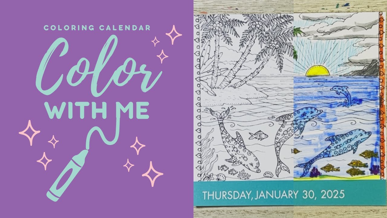 Daily Coloring Calendar 2025 | Color With Me [January  30] (Lo-fi)