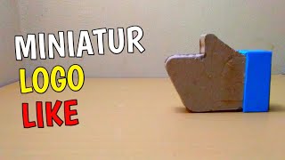 KREATIF ~ cara membuat miniatur LOGO LIKE dari kardus bekas screenshot 5