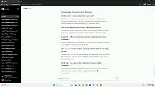 robot framework with python interview questions