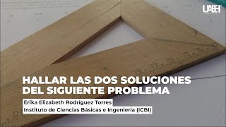 Hallar las dos soluciones del siguiente problema, un segmento rectilíneo de longitud 5 es el punto