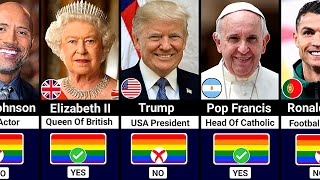 Famous People Who Support Officially LGBTQ  Or Not Support ?🏳️‍🌈