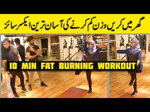10 Minute Fat Burning Home Workout for Beginners | No Equipment Workout (No Music)