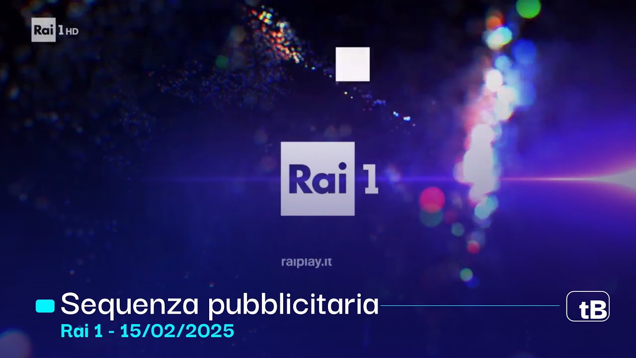 Sequenza pubblicitaria Rai 1 - 15 febbraio 2025