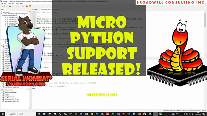 MicroPython driver module available for Serial Wombat chips!