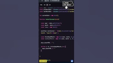 build a calendar in javascript short  #coding #webdesign #javacalendar