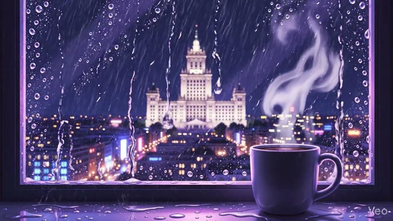 1:00 AM in Poland 🌧️ Late Night Warsaw ~ Lofi / Jazzhop to Relax