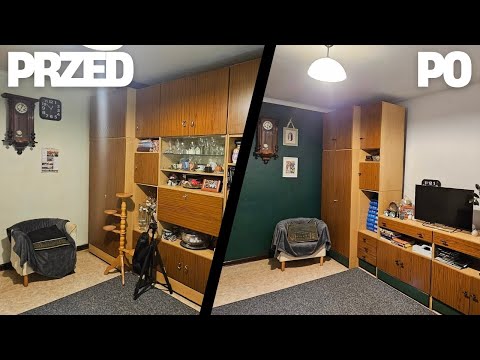 Remont pokoju i rewitalizacja ZABYTKOWEJ MEBLOŚCIANKI