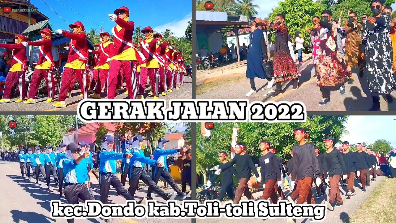 Gerak jalan seru dan gokil di kec.dondo kab.tolitoli