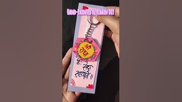 Hand-Painted keychain diy #diy #craft #viralvideo #youtubeshorts #asthetic #trending #handmade #key