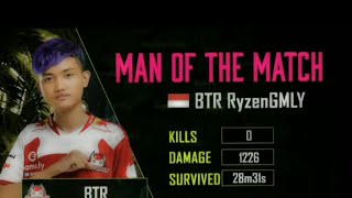 STORY WA BTR RYZEN KEREN | 30 DETIK#pubgmobile #pubg #btrwin #btrryzen