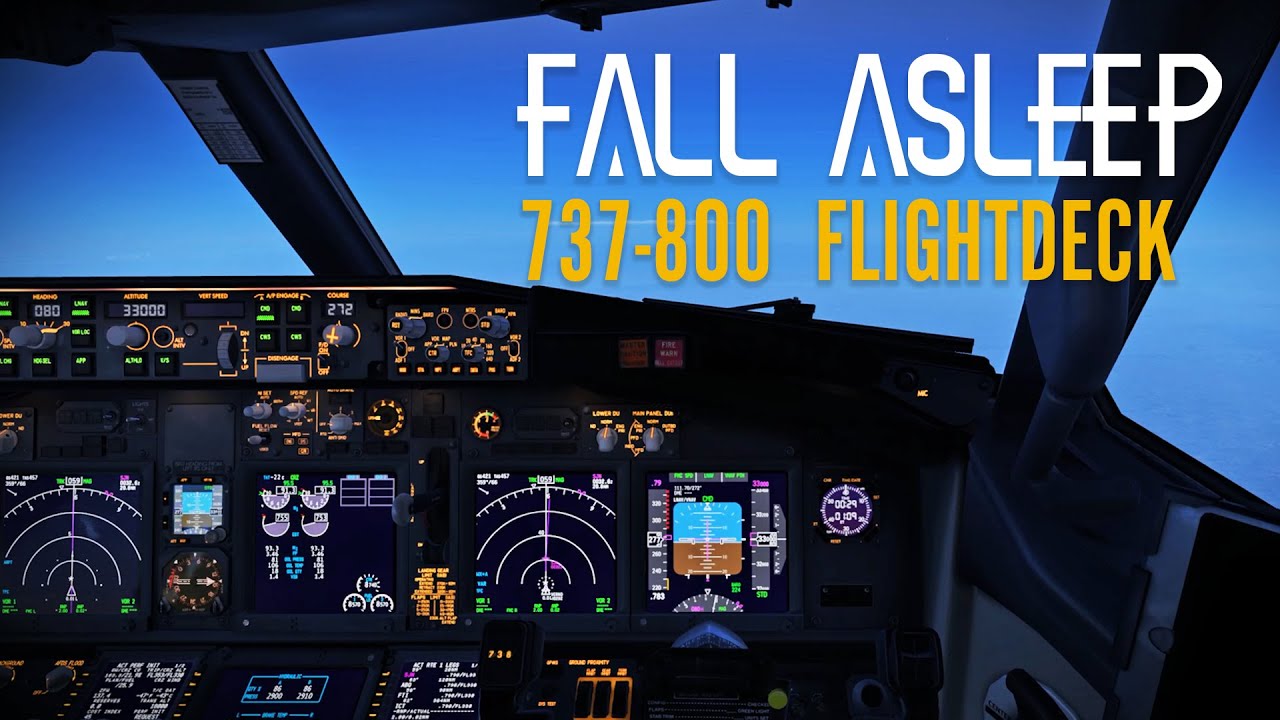 Fall Asleep in the Flightdeck | 737-800 Coast-to-Coast Night