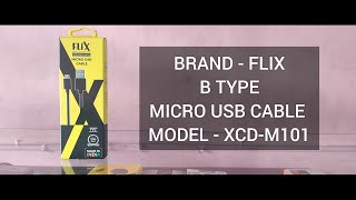 #digital #ssenterprises       FLIX Micro USB Branded Cable | UNBOXING | Full Features in discription