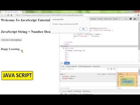 ADDING STRING AND NUMBER IN JAVASCRIPT   DEMO