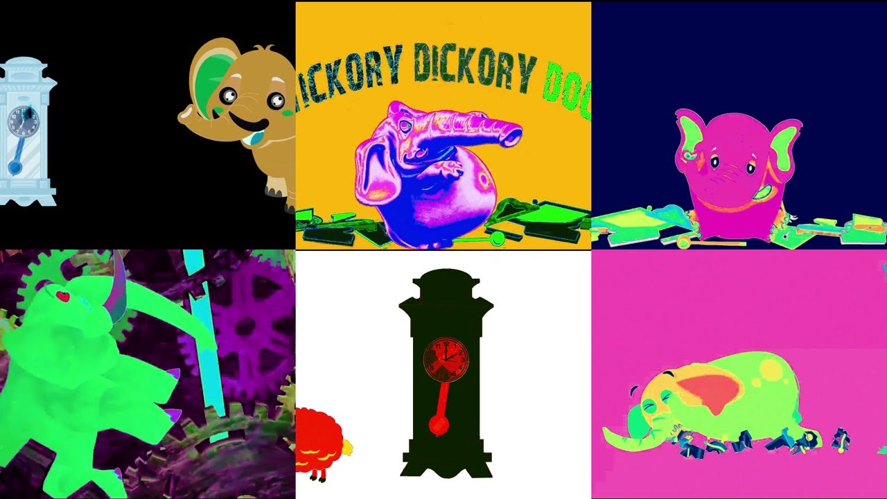 HICKORY DICKORY DOCK ~ 5 ELEPHANTS VS 1 GOLDEN SHEEP | WHO WINS? PARTY CRASH EFFECTS TUTORIAL