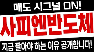 사피엔반도체 - 이제 매도를 준비해야 합니다! 지금 팔아야 하는 진짜 이유 공개합니다!