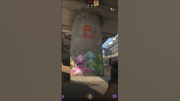 THE POP-FLASH FOR PEAK MONSTER ON OVERPASS #shorts #cs2