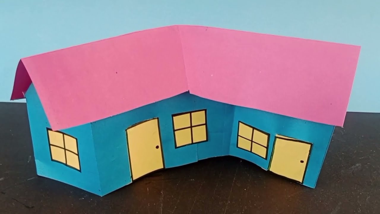 Paper House Making - New Design - Paper Craft Ideas - School Craft Work