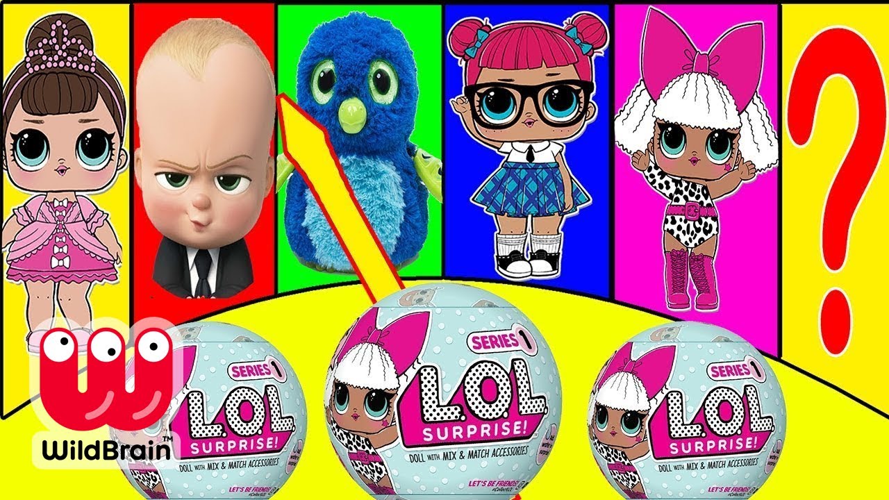 LOL Surprise Dolls Play Toy Surprises Game with Smurfs, Boss Baby & Hatchimals ⭐ Ellie Sparkles Jr.
