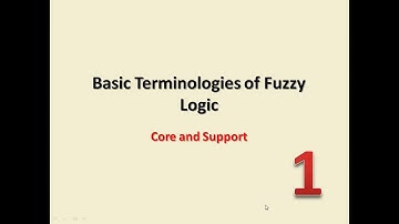 Basic Terminologies of Fuzzy Set- Core and Support