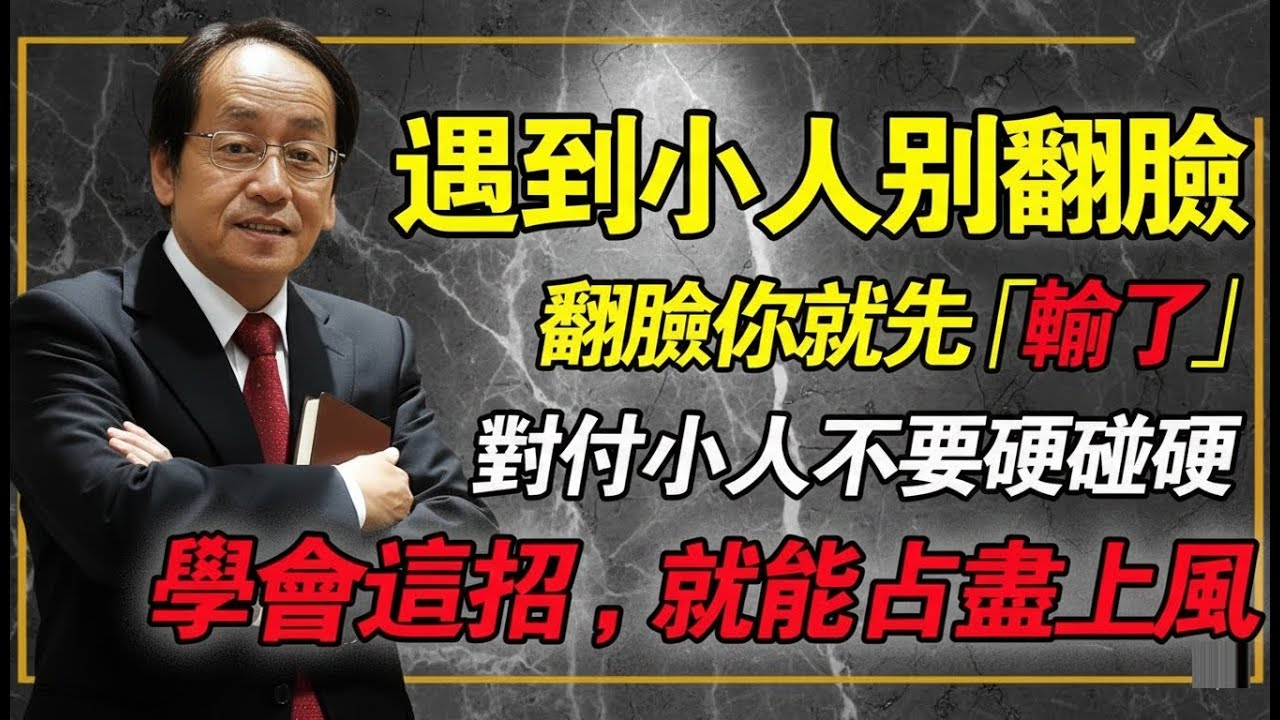 倪海廈：遇到小人先別翻臉，翻臉你就先「輸了」，對付小人不要硬碰硬，這一招教你占盡上風！