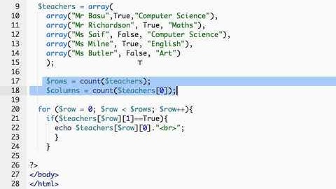 php 2D array conditional statement