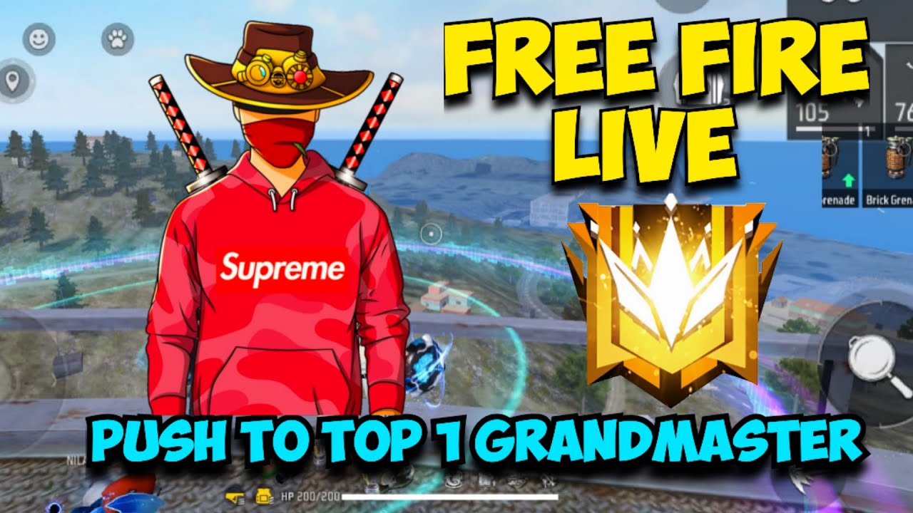 PUSH TO TOP 1 GRANDMASTER - CS RANK | FREE FIRE LIVE | FREE FIRE LIVE ...