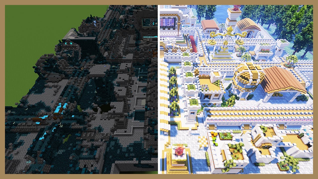 【マイクラ】古代都市を改造して現代都市にする方法