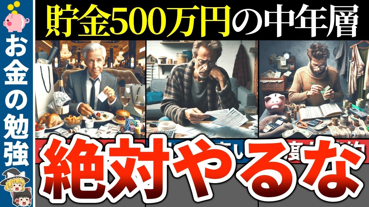 【40代50代】貯金500万円超えた人が絶対やってはいけないこと6選【ゆっくり解説】