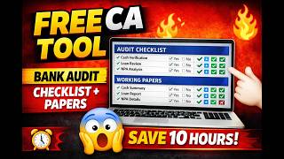 Bank Audit Made Easy 🔥 | Free Audit Working Paper & Checklist Tool for CAs || By CA Chetan Vispute