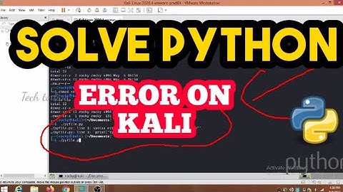 How to SOLVE PYTHON ERROR ON KALI LINUX 2021 | syntax error near unexpected token python