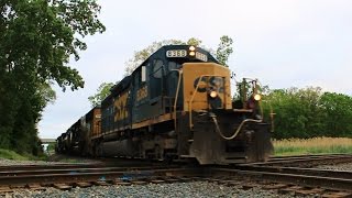 CSX SD40-2, SD50-2, SD60, C40-8W, & AC44CW head south @ Romulus as Light Power