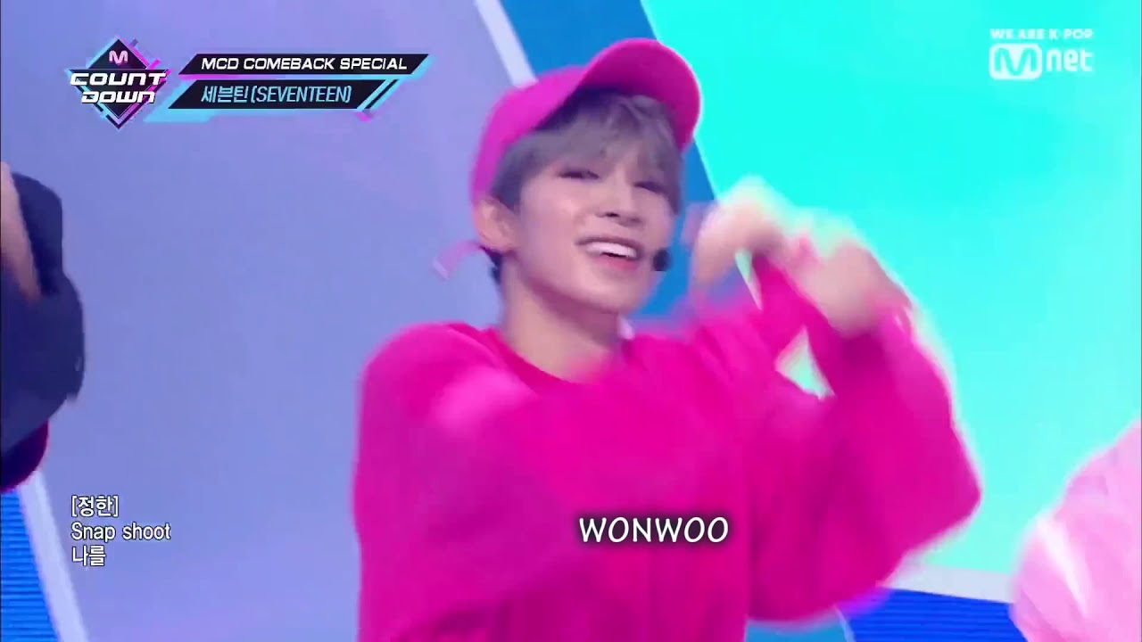【SVT】Seventeen - SNAP SHOOT M Countdown with names 现场认人版 - YouTube