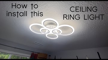 ★★★★★Vander LED Light Installation & Tutorial Ring 72W LED Ceiling Lamp 6400LM White 6 Rings 3 color