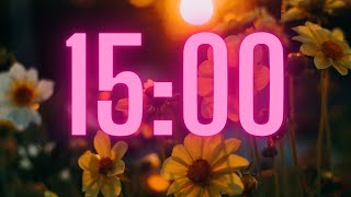 15 Minute Timer- Relaxing Music and Lovely Flowers #timer