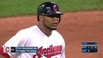 NYY@CLE: Encarnacion plates Ramirez with a double