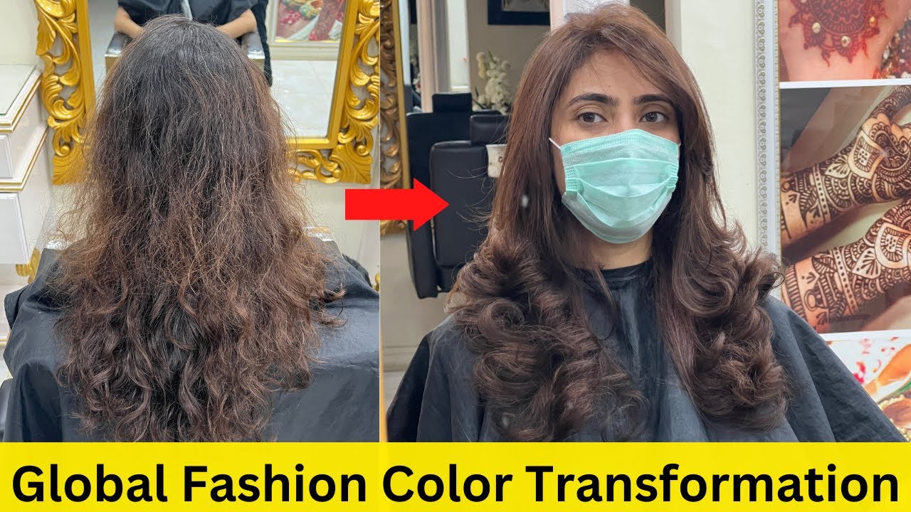 Global Fashion Hair Color Transformation by Aims Beauty Salon YouTube