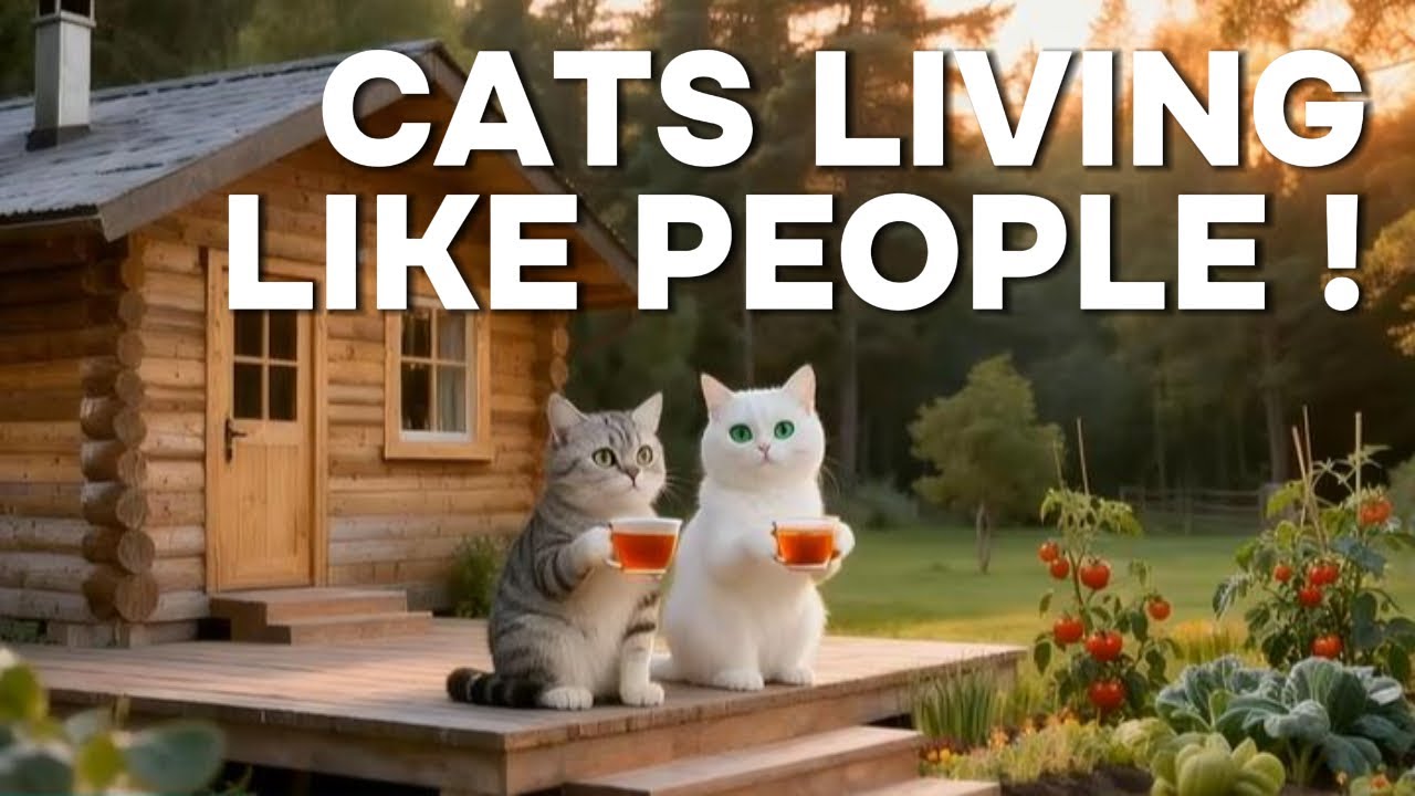 Две настоящие кошки, живущие как люди… И у них это получается ЛУЧШЕ, чем у нас!