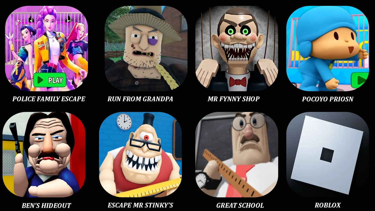 POCOYO PRISON RUN,Escape Mr Funny's Toy Shop,GREAT SCHOOL BREAKOUT! (SCARY OBBY)