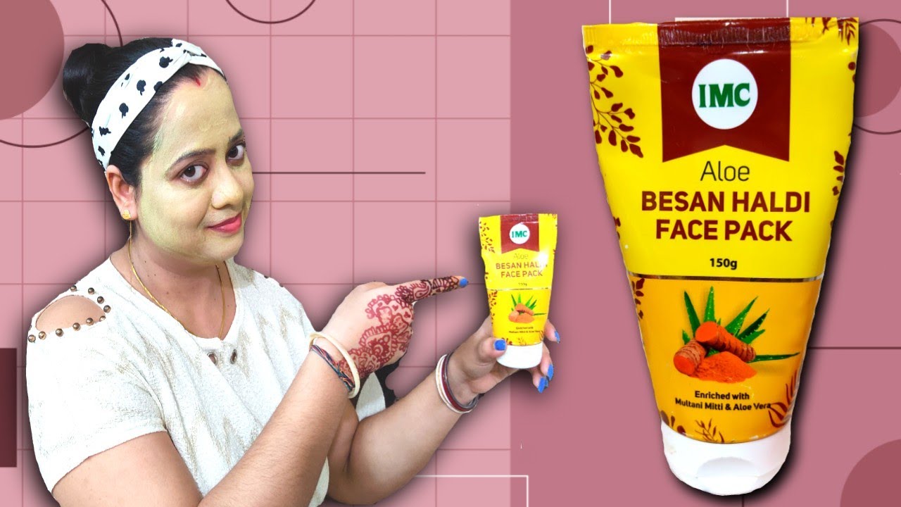 IMC Aloe Besan Haldi Face pack Review चमत्कारी बेसन हल्दी फेस पैक