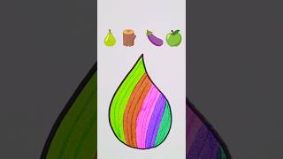 🍐🪵🍆🍏 Satisfying Creative Art #draw #colors #brush #video #art #creative #youtube #shorts #viral