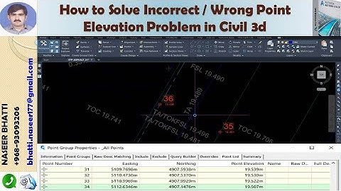 Solve Incorrect Or Wrong Point Elevation Problem in Civil 3d | Correcting Incorrect Point Elevations