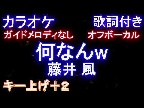 【オフボーカルキー下げ-2】何なんw  / 藤井 風【カラオケ ガイドメロディなし 歌詞 フル full】
